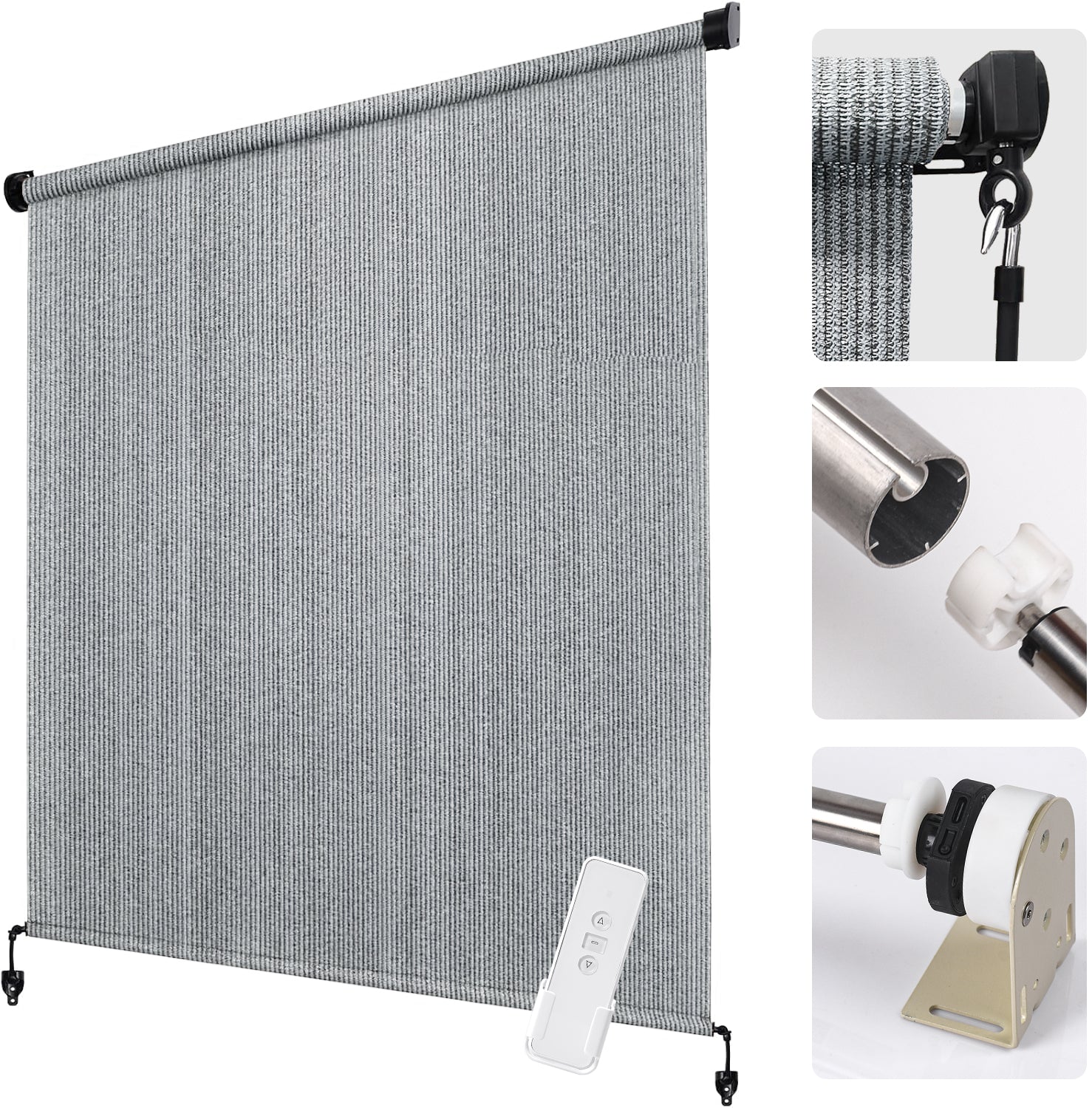 Coolaroo Insect Screen Electric Sun Shades Outdoor Motor Kit for Coolaroo Shade Screen, Coola ...
