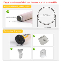 Zigbee Blinds Motor For 38mm Shade Tube