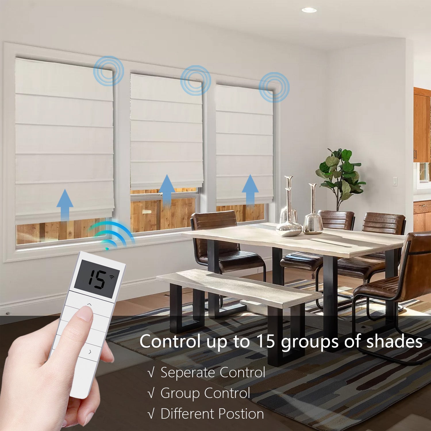 DC1602 15 channel motorized blind Roller Shades Blinds Remote Controll ...