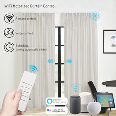 Automatic Curtain Opener，Motorized Curtain Track，Smart Curtain Rods With Remote，Automated Window Treatments Work With Alexa，GoogleAssistant