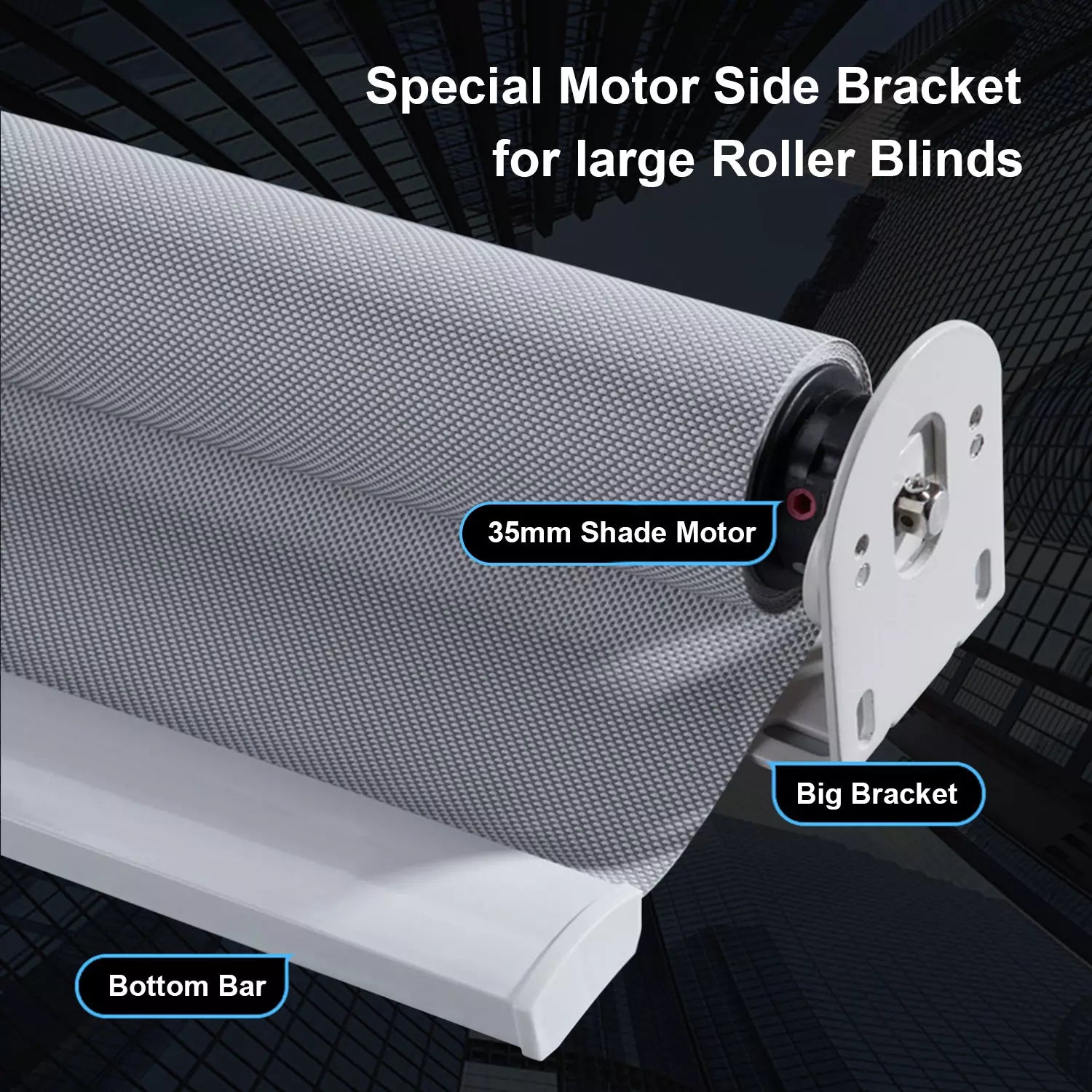 Roller Shade Bracket, Large Roller Blinds Bracket Suitable for AM35, ERB35, 50mm, 55mm, 63mm Tube