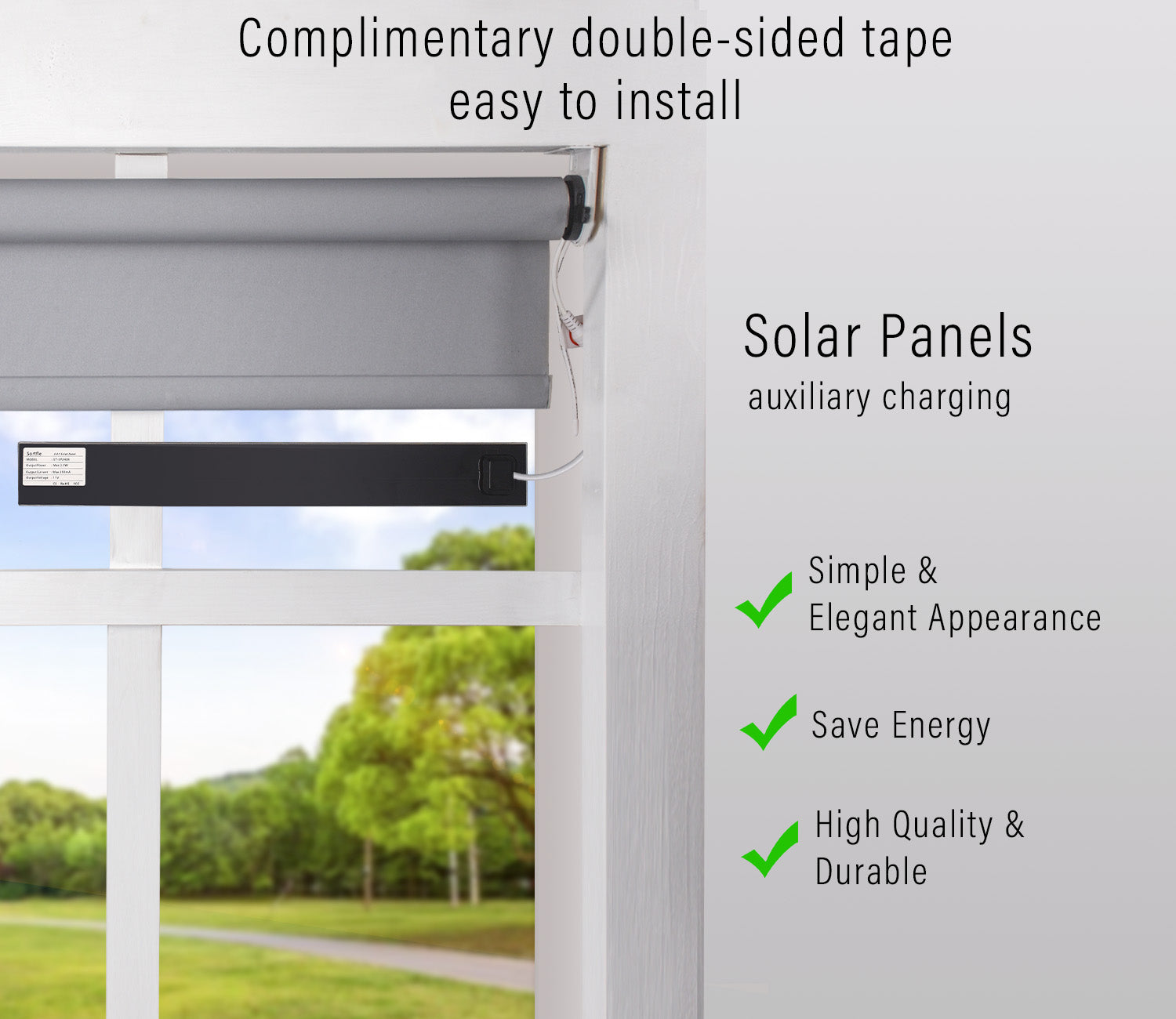 8.4V Li-ion Solar Panel Kit - Solar Panel Power for Motorized Shades ...