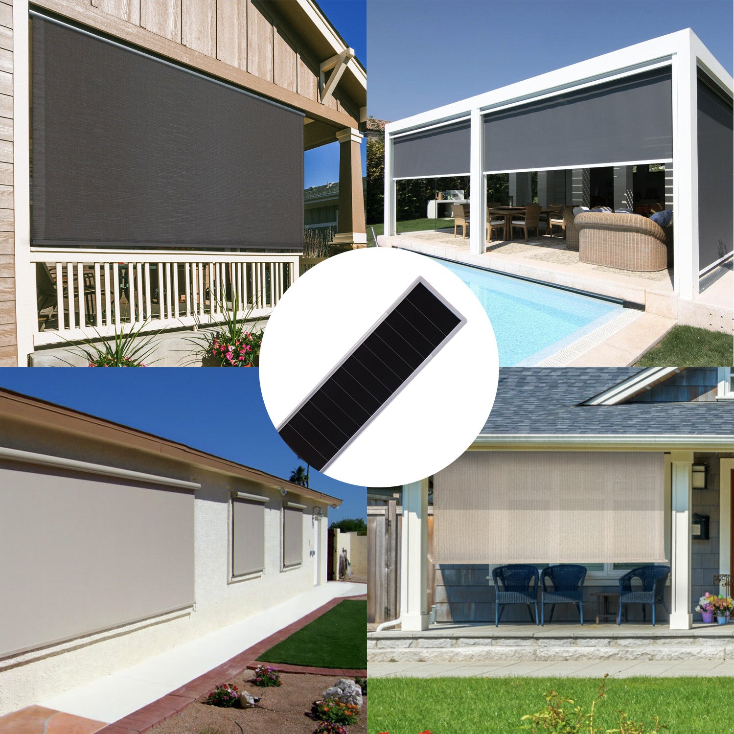 Solar Window Flappers Rollerhouse Solar Charger 12 Volt 1.55 Watt Window Shade Solar Panel ...