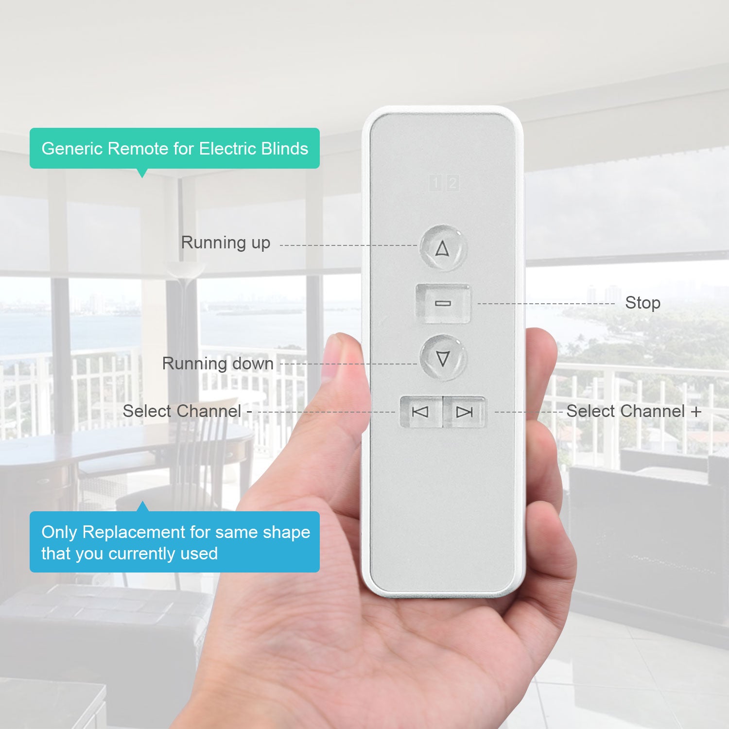 Remote Control 16address AC123-01D, AC123-06D, AC123-16D 16 Channel Wireless RF433 Controller T ...