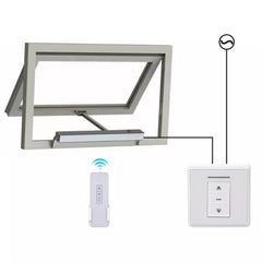 Smart Automatic Motorized Window Skylight Opener, Chain Electric Window Actuator Motor, Stroke 300mm for Clerestory, Casement Window, Roof Vent (DC24V Input)