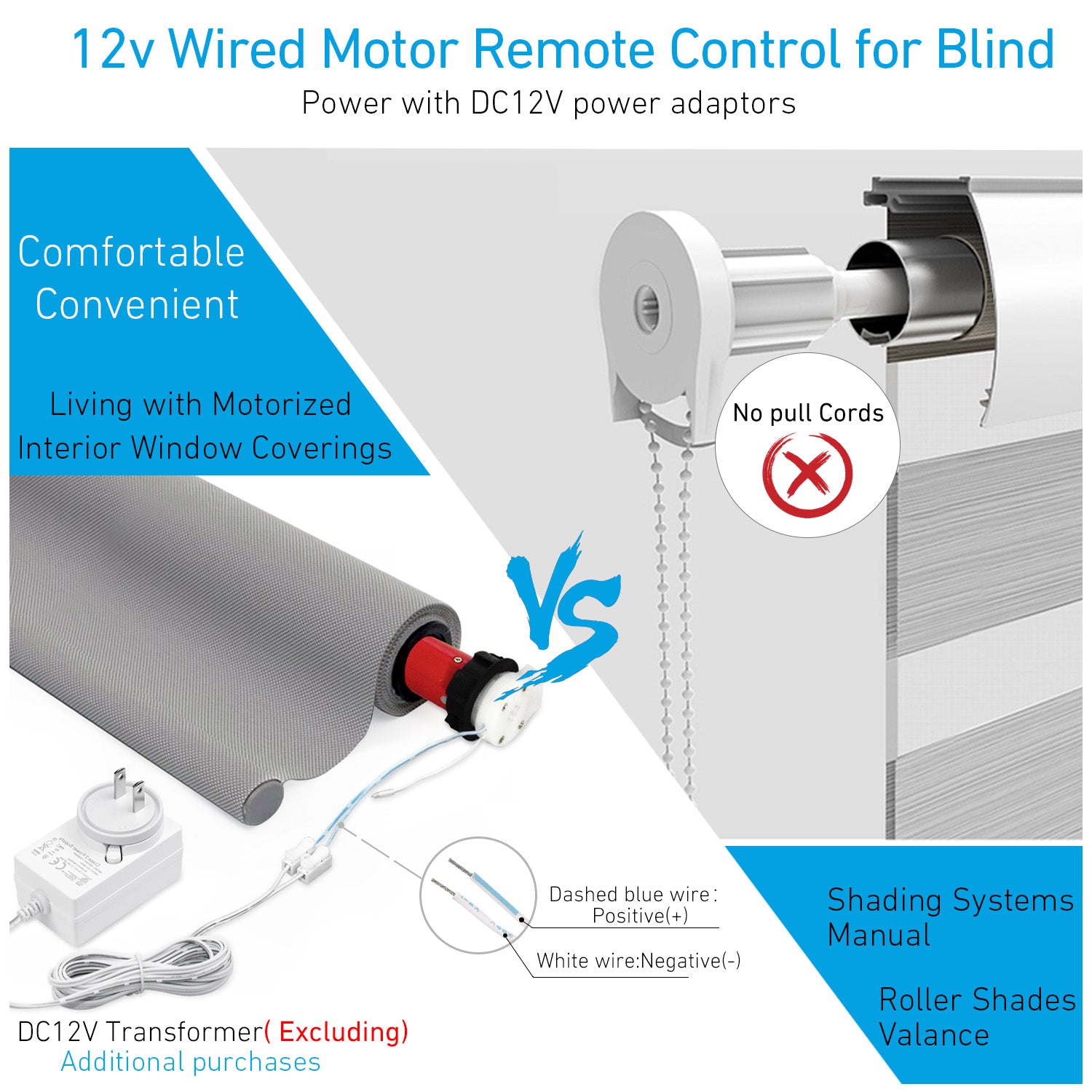 EY2512 DC12V Tubular Motor Electric Blind Motor Remote Control ...