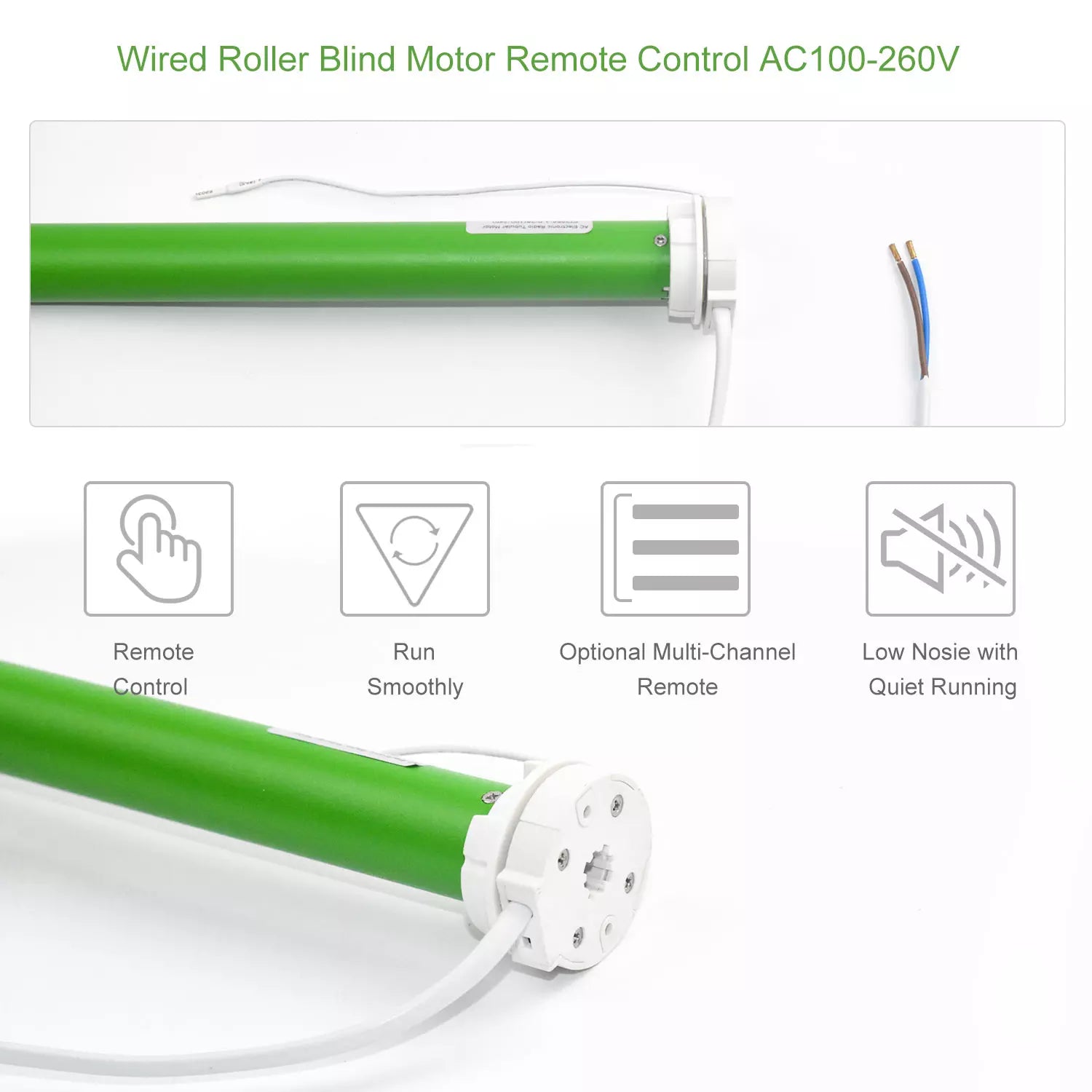 DM25TE  Wired Tubular Motor Smart Motorized Blinds Motor 110v~240V for Window Roller Blinds